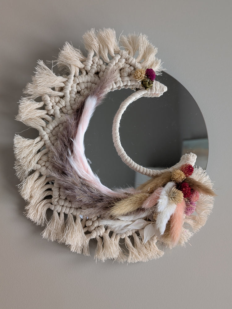 Boho Bloom Macramé Mirror