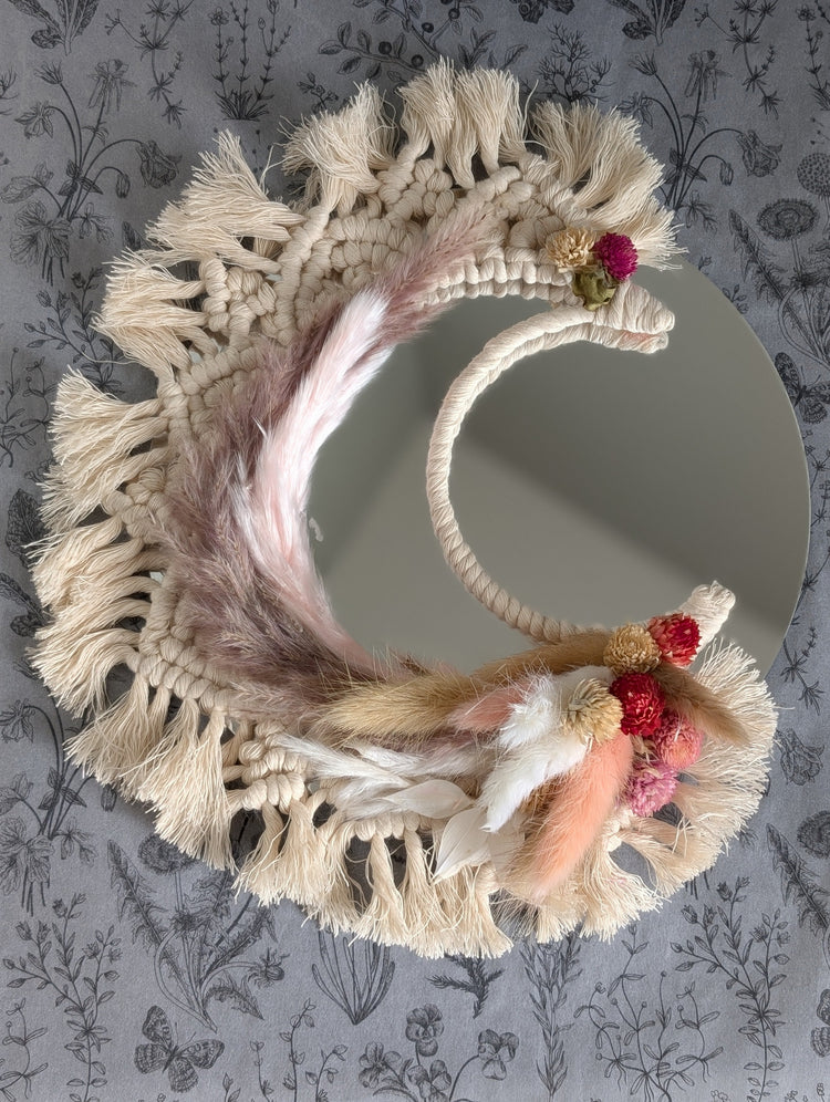 Boho Bloom Macramé Mirror