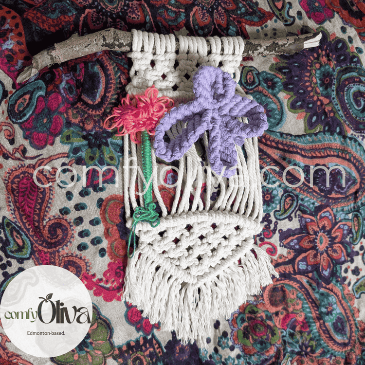 Petite Macrame Floral Wall Hanging