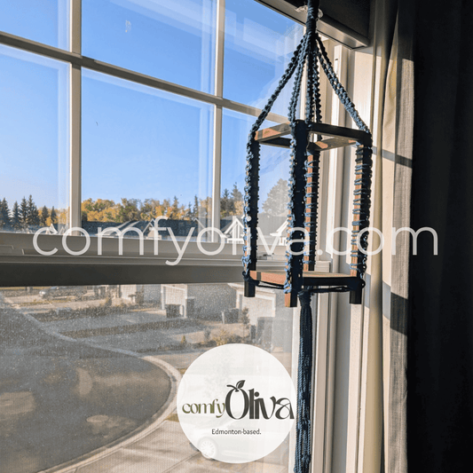 Limited Edition Blue Peacock Macramé Plant Hanger