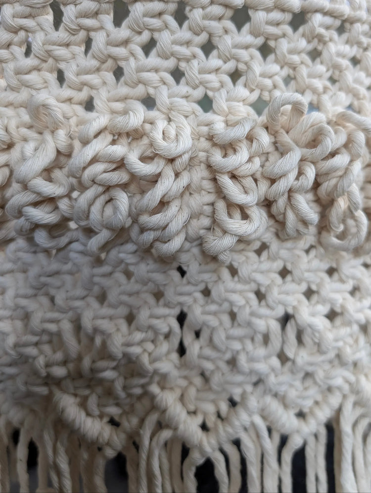 Close-up of a textured white surface with intricate patterns