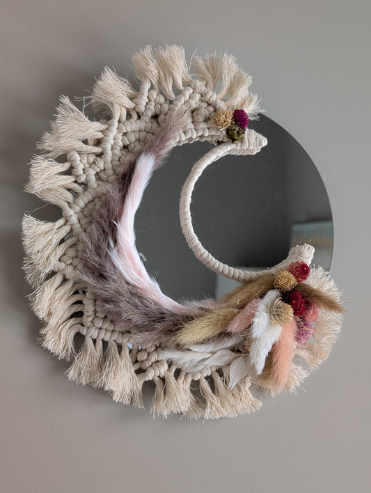 Boho Bloom Macramé Mirror