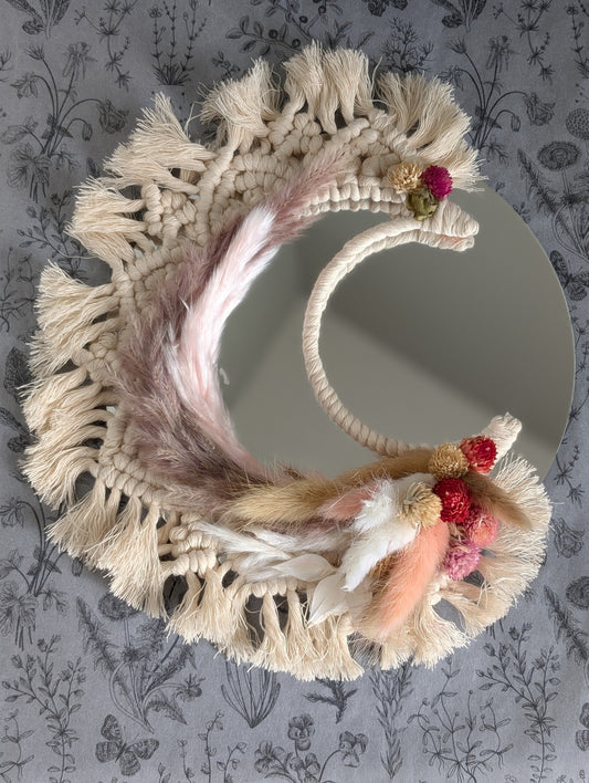 Boho Bloom Macramé Mirror