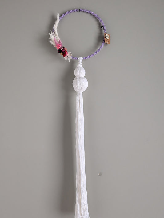 Lavender Dream Floral Macramé Hoop
