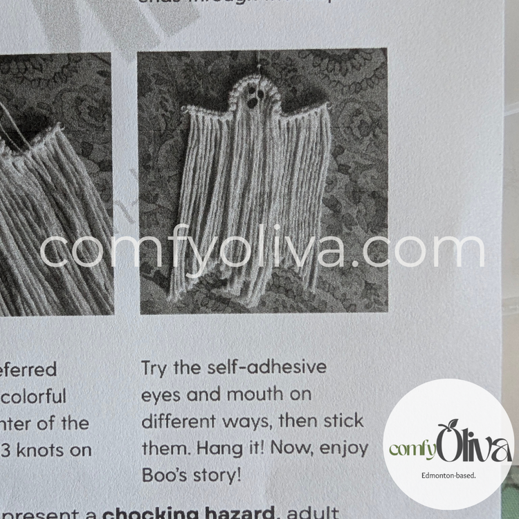 Mini DIY Kit - Macrame Ghost Boo! And a Unique Story.