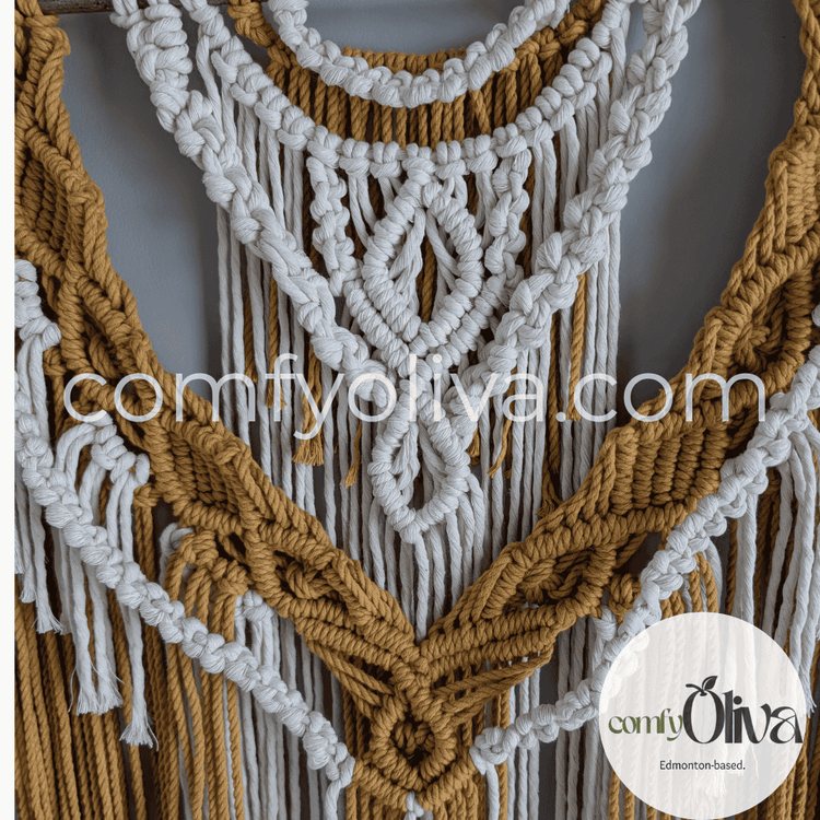 Mustard Prairie Whisper Wall Tapestry  Boho Home Decor Nature-Inspired Design