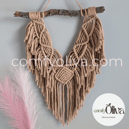 Petite Brown Macrame Wall Hanging