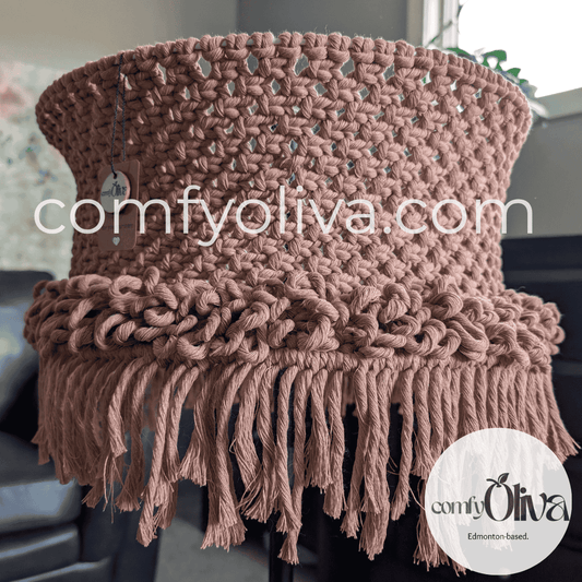 Brown Macrame Lamp Shade  Boho Chic for Modern Decor