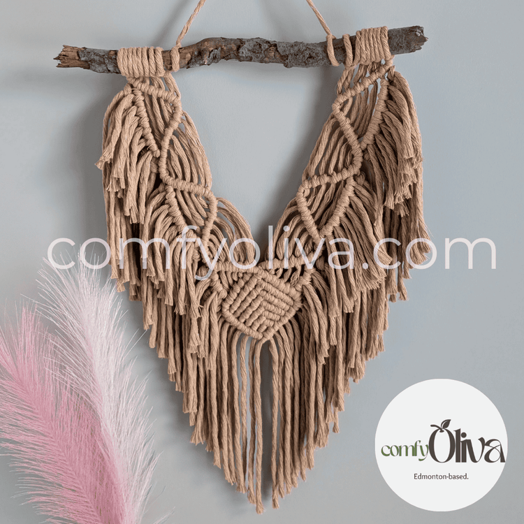 Petite Brown Macrame Wall Hanging