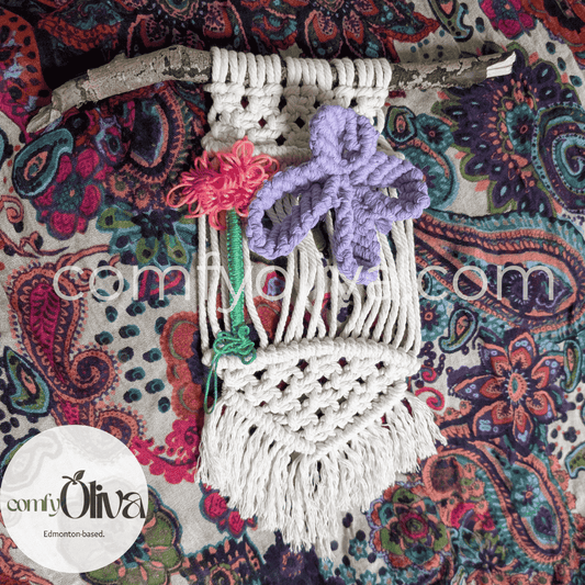 Petite Macrame Floral Wall Hanging
