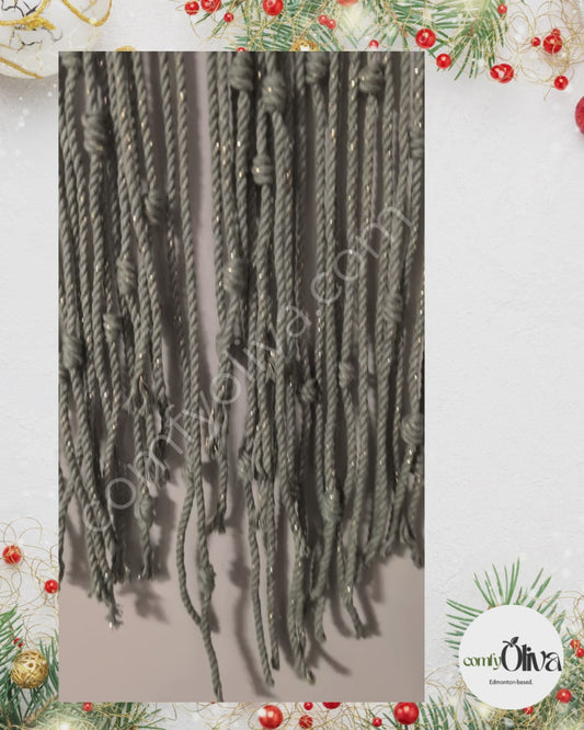 3D LEAVES CHRISTMAS TREE, GREEN WITH GOLDEN 