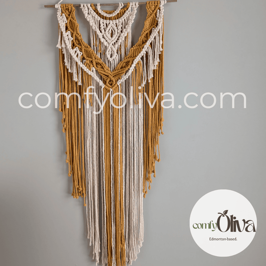 Mustard Prairie Whisper Wall Tapestry  Boho Home Decor Nature-Inspired Design