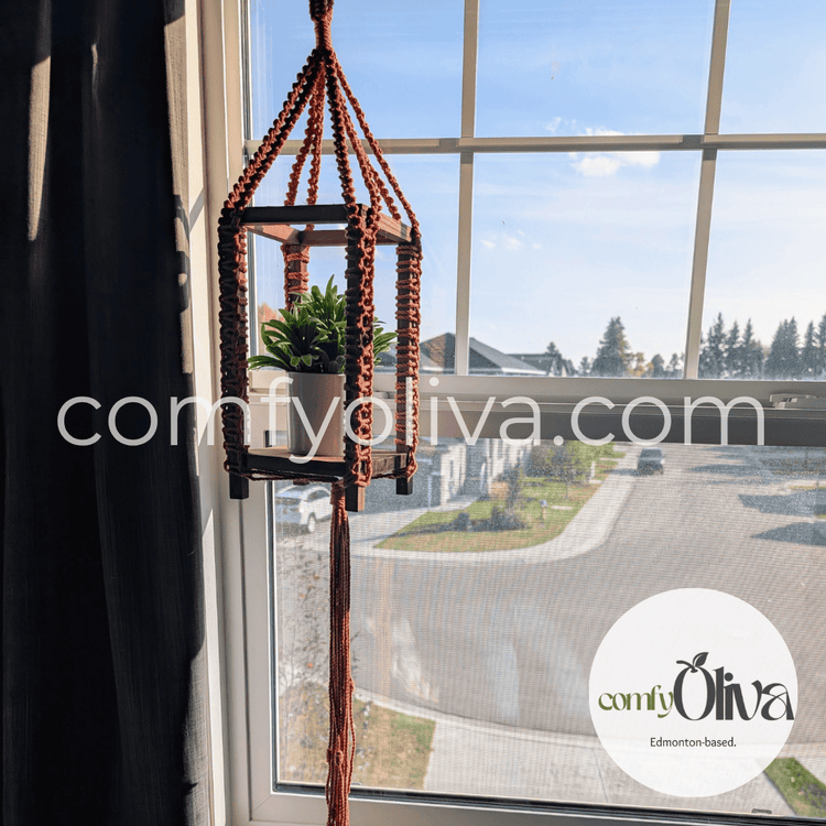 Limited Edition Brassy Orange  Macramé Plant Hanger